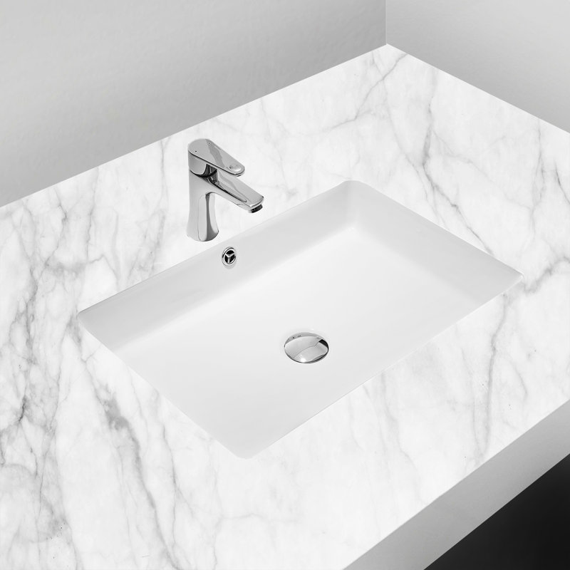 KDK HOME 17.75'' White Vitreous China Rectangular Undermount Bathroom